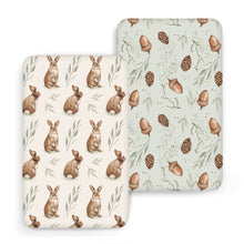 Load image into Gallery viewer, Acrabros Snug Fitted Crib Sheet Set Rabbit Nuts