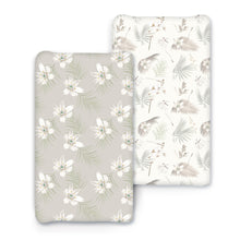 Load image into Gallery viewer, Acrabros Snug Fitted Changing Pad Cover Set Gardenia Blossom