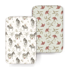 Load image into Gallery viewer, Acrabros Snug Fitted Playard Sheet Set Zebra Flora