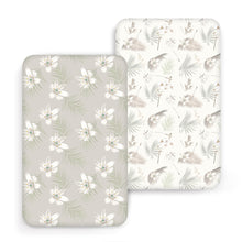 Load image into Gallery viewer, Acrabros Snug Fitted Crib Sheet Set Gardenia Blossom
