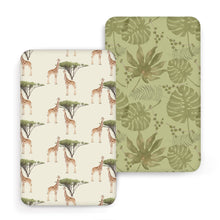 Load image into Gallery viewer, Acrabros Snug Fitted Crib Sheet Set Giraffe Forest
