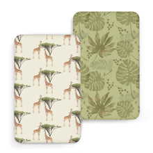 Load image into Gallery viewer, Acrabros Snug Fitted Crib Sheet Set Giraffe Forest