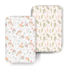 Load image into Gallery viewer, Acrabros Snug Fitted Playard Sheet Set Deer Floral
