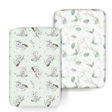Load image into Gallery viewer, Acrabros Snug Fitted Playard Sheet Set Koala Leaf