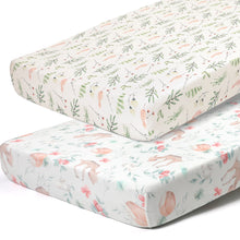 Load image into Gallery viewer, Acrabros Snug Fitted Crib Sheet Set Deer Floral