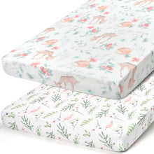 Load image into Gallery viewer, Acrabros Snug Fitted Playard Sheet Set Deer Floral