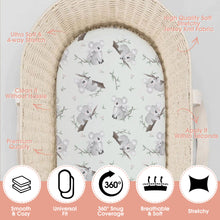 Load image into Gallery viewer, Acrabros Snug Fitted Bassinet Sheet Set Koala leaf