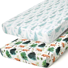 Load image into Gallery viewer, Acrabros Snug Fitted Crib Sheet Set Bears & Forest