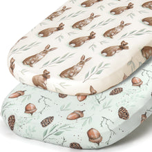 Load image into Gallery viewer, Acrabros Snug Fitted Bassinet Sheet Set Rabbit Nuts