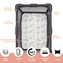 Load image into Gallery viewer, Acrabros Snug Fitted Playard Sheet Set Gardenia Blossom