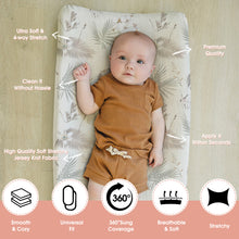 Load image into Gallery viewer, Acrabros Snug Fitted Changing Pad Cover Set Gardenia Blossom
