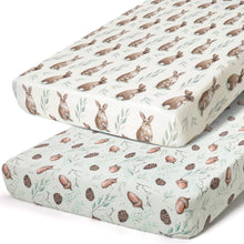 Load image into Gallery viewer, Acrabros Snug Fitted Crib Sheet Set Rabbit Nuts