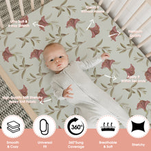 Load image into Gallery viewer, Acrabros Snug Fitted Crib Sheet Set Zebra Flora