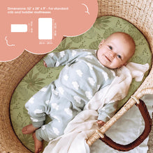 Load image into Gallery viewer, Acrabros Snug Fitted Bassinet Sheet Set Giraffe Forest