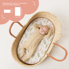Load image into Gallery viewer, Acrabros Snug Fitted Bassinet Sheet Set Deer Floral