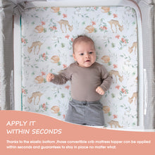 Load image into Gallery viewer, Acrabros Snug Fitted Playard Sheet Set Deer Floral