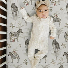 Load image into Gallery viewer, Acrabros Snug Fitted Crib Sheet Set Zebra Flora