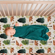 Load image into Gallery viewer, Acrabros Snug Fitted Crib Sheet Set Bears & Forest