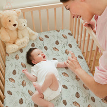 Load image into Gallery viewer, Acrabros Snug Fitted Crib Sheet Set Rabbit Nuts