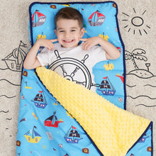 Load image into Gallery viewer, Toddler Nap Mat Pirate Ship