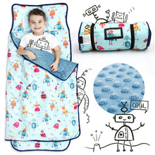 Load image into Gallery viewer, Toddler Nap Mat Robots