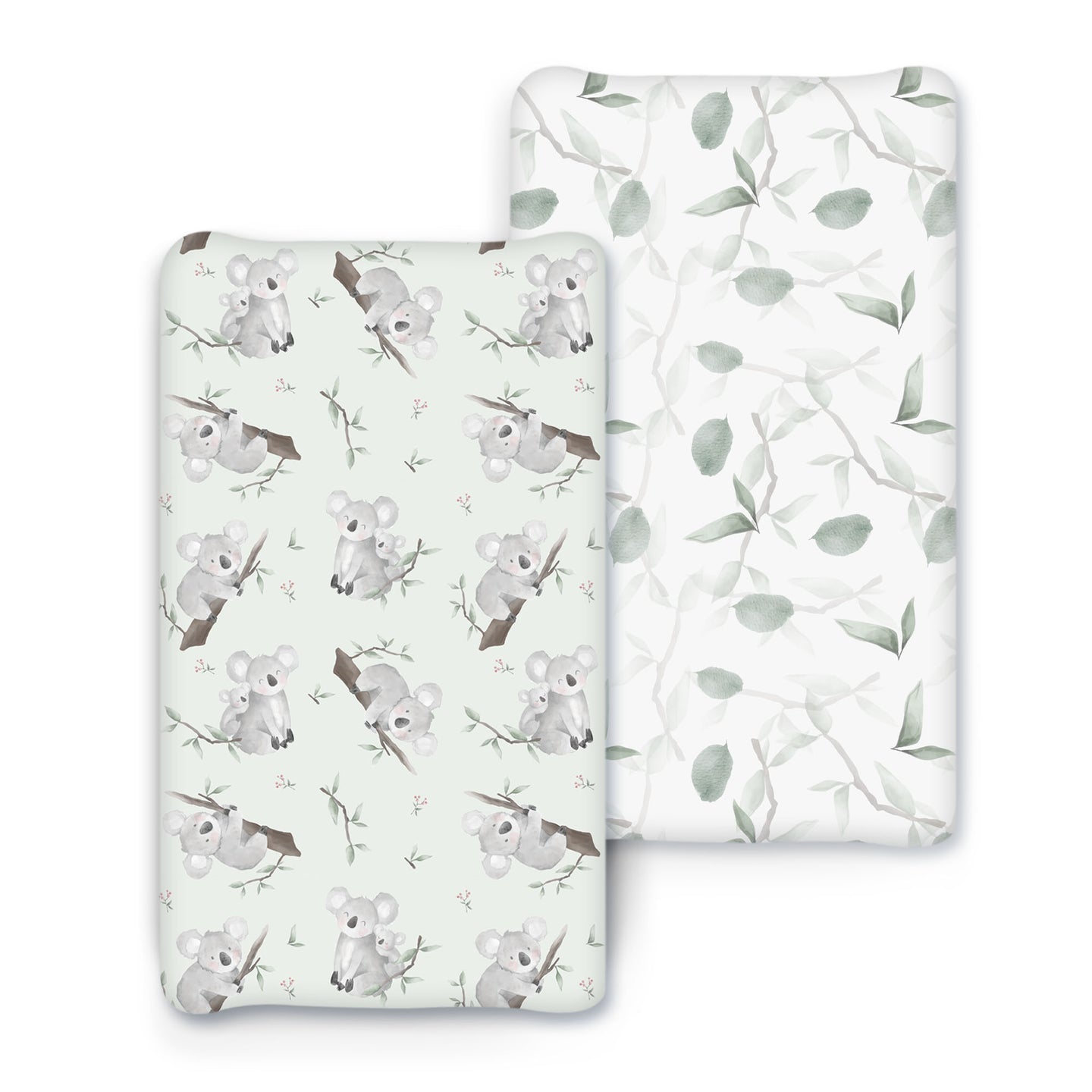 Acrabros Snug Fitted Changing Pad Cover Set Koala leaf