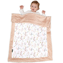 Load image into Gallery viewer, ACRABROS Baby Blankets Double Layer Dotted Backing 30X40 Inches,Linear Rabbits
