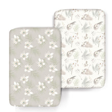 Load image into Gallery viewer, Acrabros Snug Fitted Playard Sheet Set Gardenia Blossom
