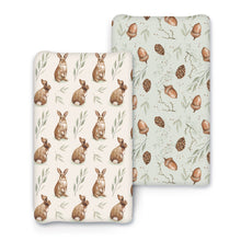 Load image into Gallery viewer, Acrabros Snug Fitted Changing Pad Cover Set Rabbit Nuts
