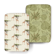 Load image into Gallery viewer, Acrabros Snug Fitted Playard Sheet Set Giraffe Forest
