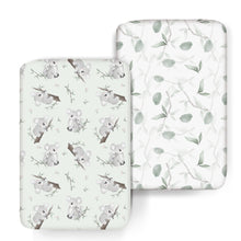 Load image into Gallery viewer, Acrabros Snug Fitted Playard Sheet Set Koala Leaf
