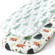 Load image into Gallery viewer, Acrabros Snug Fitted Bassinet Sheet Set Bears &amp; Forest
