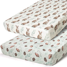 Load image into Gallery viewer, Acrabros Snug Fitted Crib Sheet Set Rabbit Nuts
