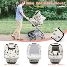 Load image into Gallery viewer, Stretchy Baby Car Seat Covers For All Seasons Nuts
